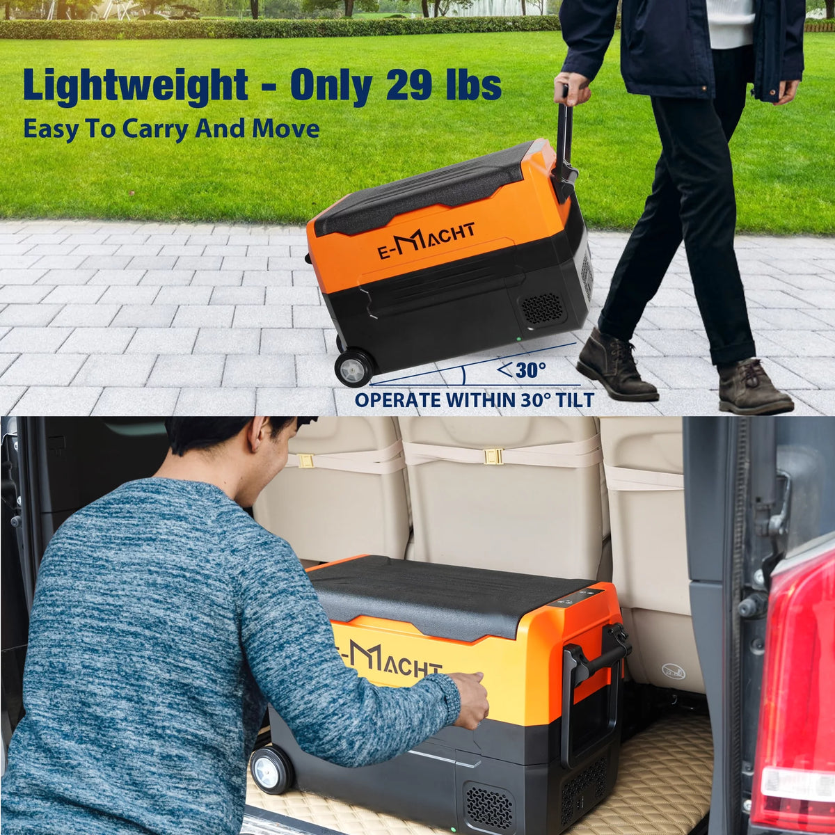 12 Volt 42 Quart Dual Zone Portable Car Refrigerator O4364