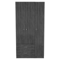 Three Door Armoire with Two Drawers and Rod B61297