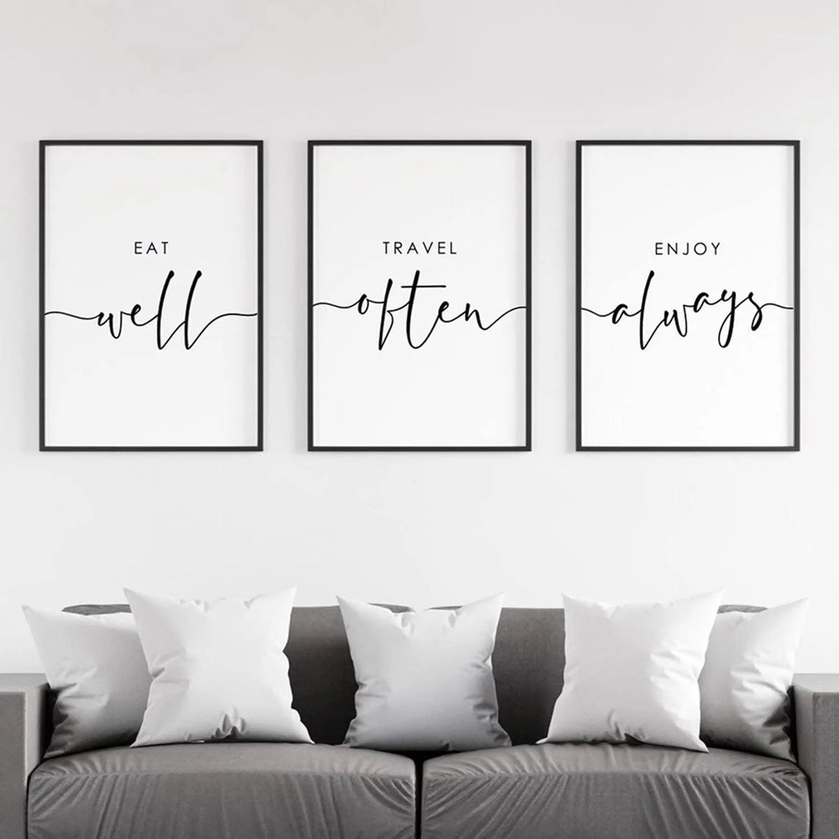 3 Pieces Canvas Wall Art with Inner Frame N112564