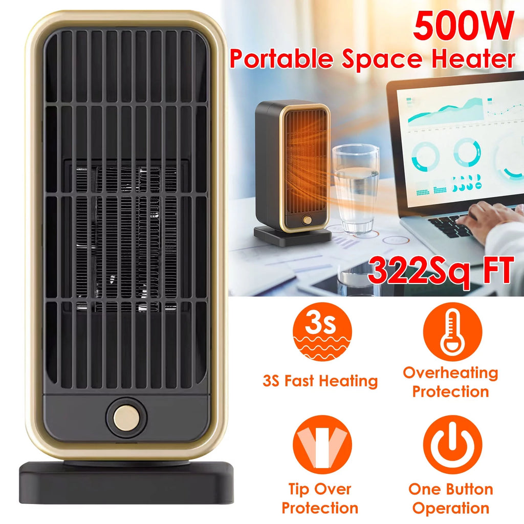 500W PTC Ceramic Electric Space Heater Y65034
