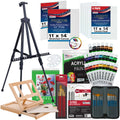 72-Piece Acrylic Painting Set with Easel and Brushes U64113