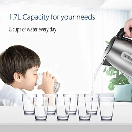 Stainless Steel Cordless Electric Kettle 1500W 1.7 Liter O424317